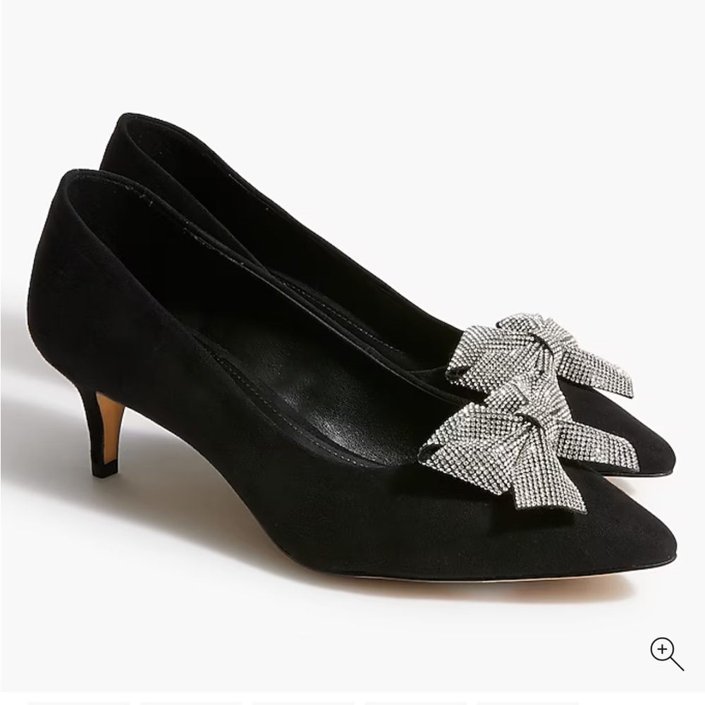 J. Crew factory Rhinestone bow Esme heels $138 multiple sizes available!